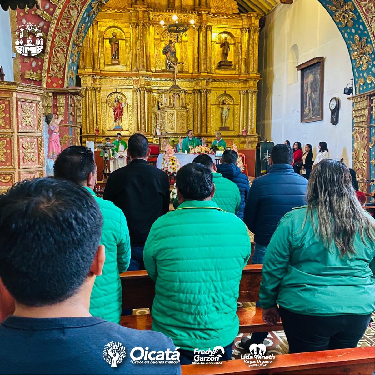 Hoy junto al equipo de #OicatáCreceEnBuenasManos participamos de la celebración eucarística en acción de gracias por el “Primer Aniversario de los Mercados Verdes Campesinos”