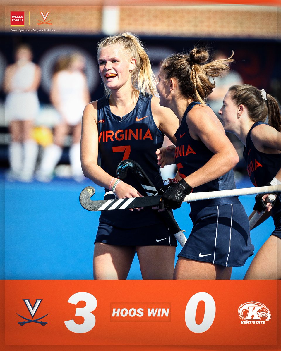 Final score presented by @WellsFargo Virginia 3, Kent State 0 We closed out the home slate with a shutout!! #GoHoos