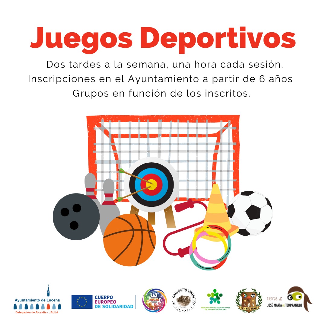 Jaujayto's tweet photo. El próximo mes comenzarán los talleres deportivos 🏸🏀⚽para niñ@s. 

Inscríbete en el ayuntamiento 📝 https://t.co/MHLyZs4aXQ