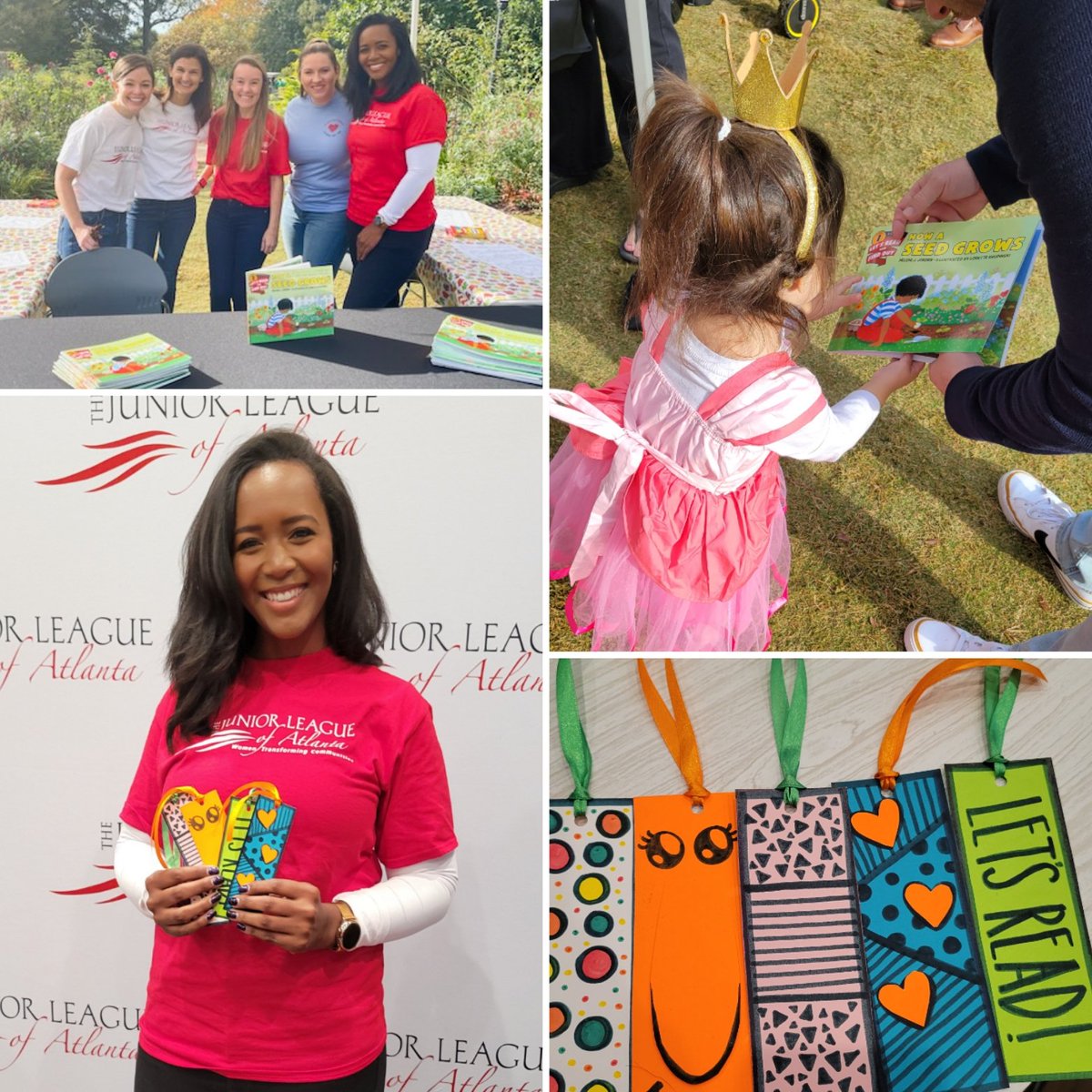 CamriDorsey_TAG's tweet photo. It was a #Literacy filled #JLAserves weekend!
We made bookmarks for @EverybodyWinsGA and gave books to families during Goblins in the Garden at @AtlBotanical
@jlatlanta
#JourneytoLiteracy
#JLAServes
#JLAinAction https://t.co/k8sAVlIonn