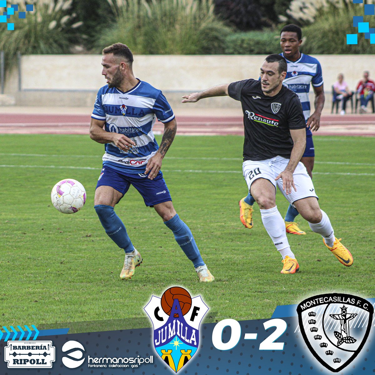 🔵⚽️  FINAL DEL PARTIDO | Jumilla Habitacasa 0 - 2 Montecasillas FC

Partidos con dos mitades absolutamente distintas. La primera, con ocasiones claras para marcharnos al descanso por delante en el marcador. La segunda, con un jugador menos, sometidos ante un muy buen rival.