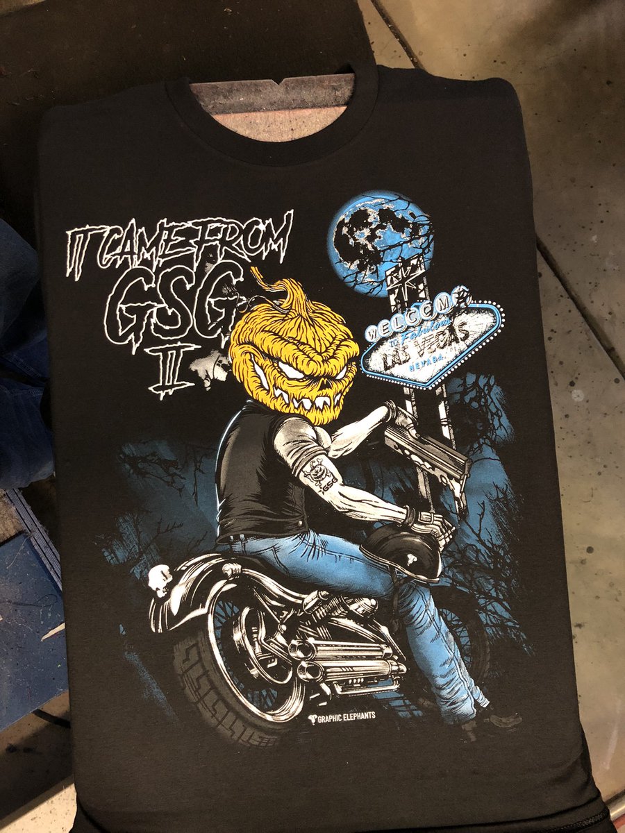 GraphicElephant's tweet photo. By popular demand here is the spec sheet of Pumpkinhead 2 and I add some on press color building shots just for fun😉 @PRINTINGUnited Las Vegas was a fantastic show, it was great working with and seeing everyone there. #Printingunited #ScreenPrinting #Gogsg https://t.co/j6jV8YbbNc