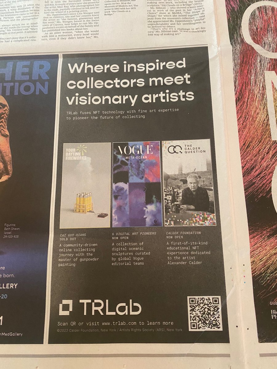 trlab_'s tweet photo. 👋 @nytimes 

#YourDaytimeFireworks
#VogueXTRLab
#TheCalderQuestion
#TheTRLabWay https://t.co/RMj4LxTDyB