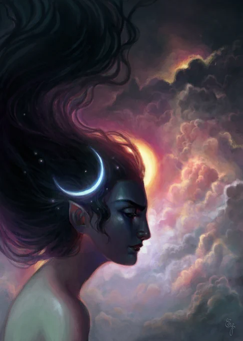 Last day to get 15% off on prints on INPRNT!These are my works "Mother Saturn" and "Eclipse". 