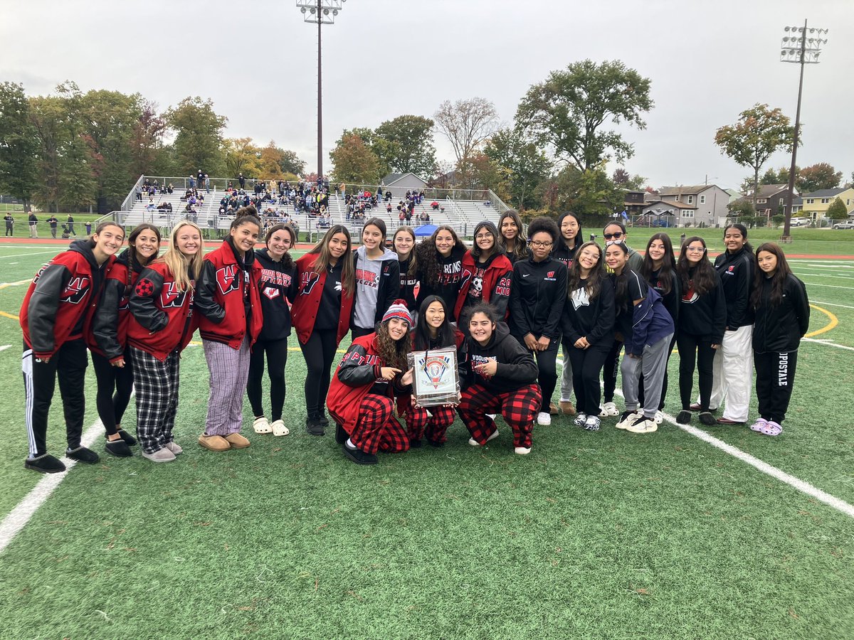 The Woodbridge Girls Soccer Team received their White Division Championship Plaque today! Congratulations Coach Bradley and Girls! #WeAreBarrons