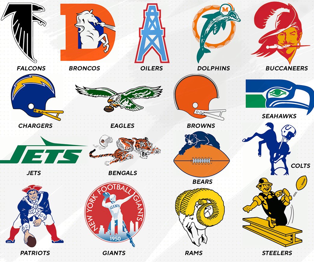 TodayInSports on Twitter "What’s the best NFL retro logo? https//t