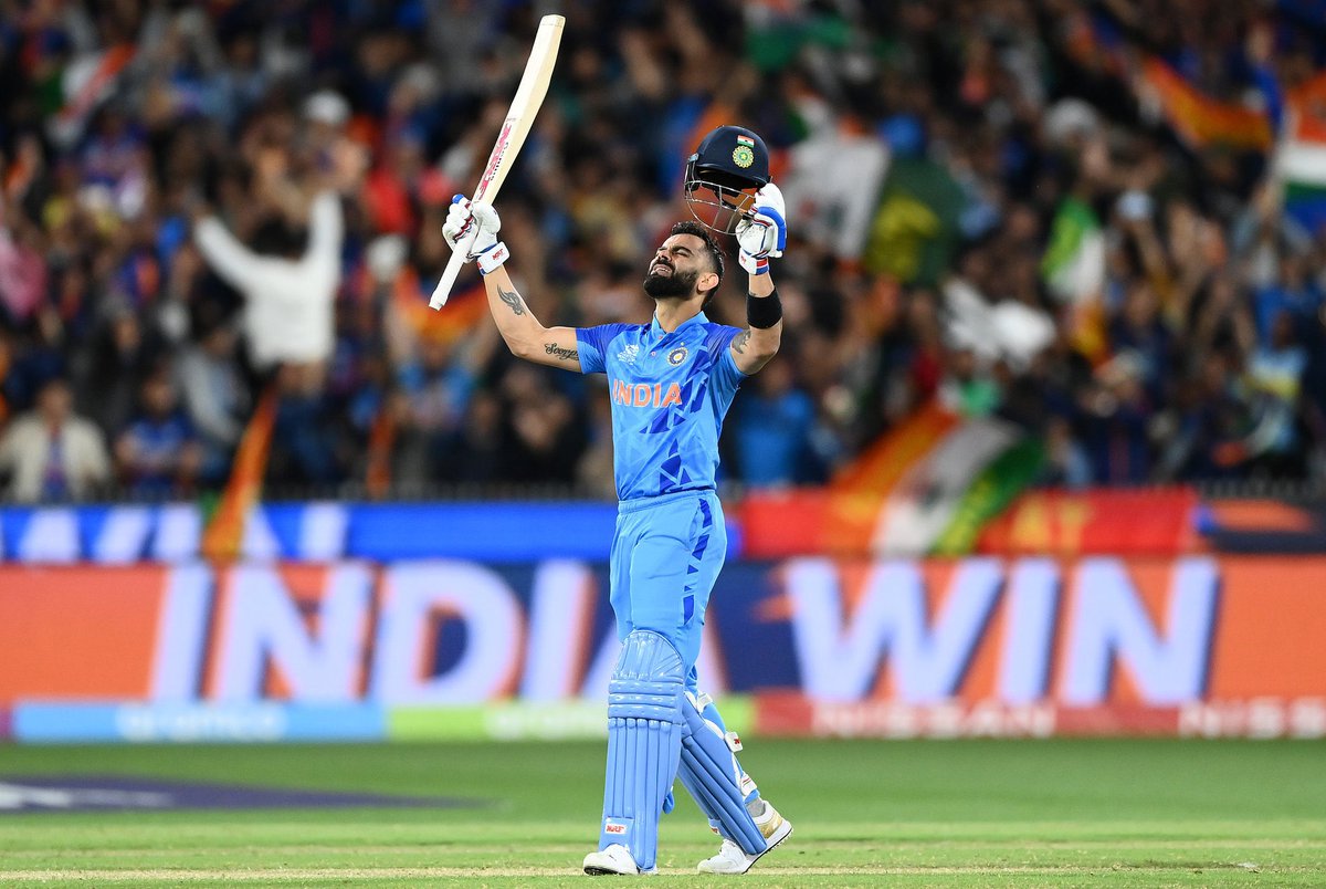 #T20WorldCup2022 | India beats Pakistan by 4 wickets, #ViratKohli scores 82 runs in 53 balls. Courtesy: @ICC