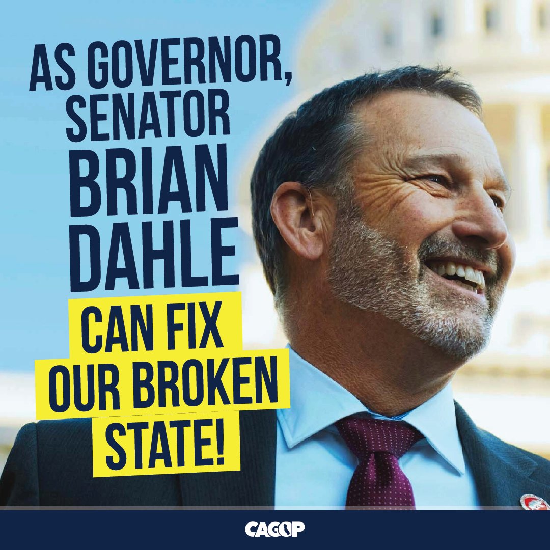 Don't forget to tune in live TODAY at 1PM PST for the Gubernatorial debate with @BrianDahleCA @GavinNewsom! Dahle is the experienced leader we need to turn our state around. Visit: KQED.org for full coverage!