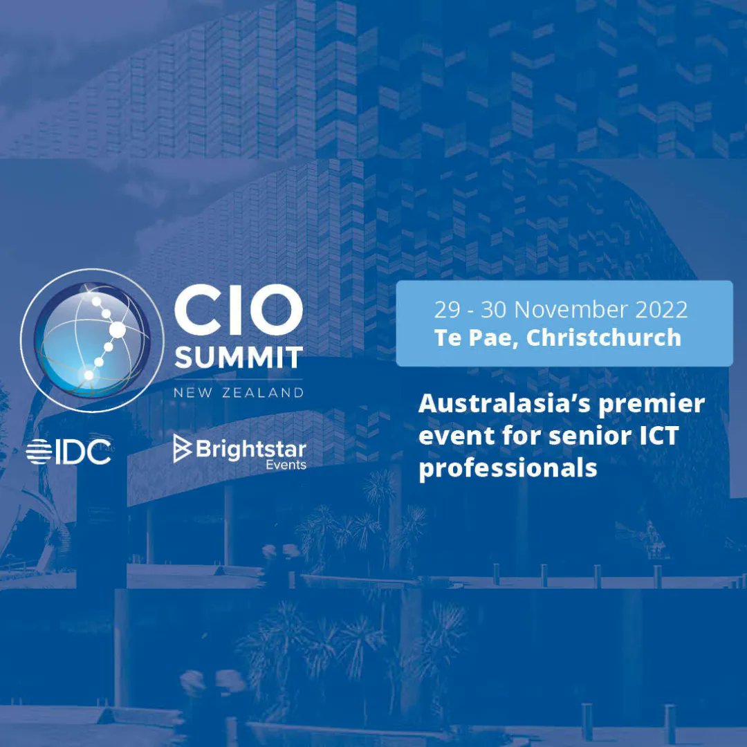 Missed out on tickets to the Tech Summit? The CIO Summit is being held here in Ōtautahi at Te Pae the week after TS. For full details and to register, click here: buff.ly/3fxV6Gd 

Canterbury Tech is a proud supporter of the 2022 CIO Summit #NZCIO #Canterburytech