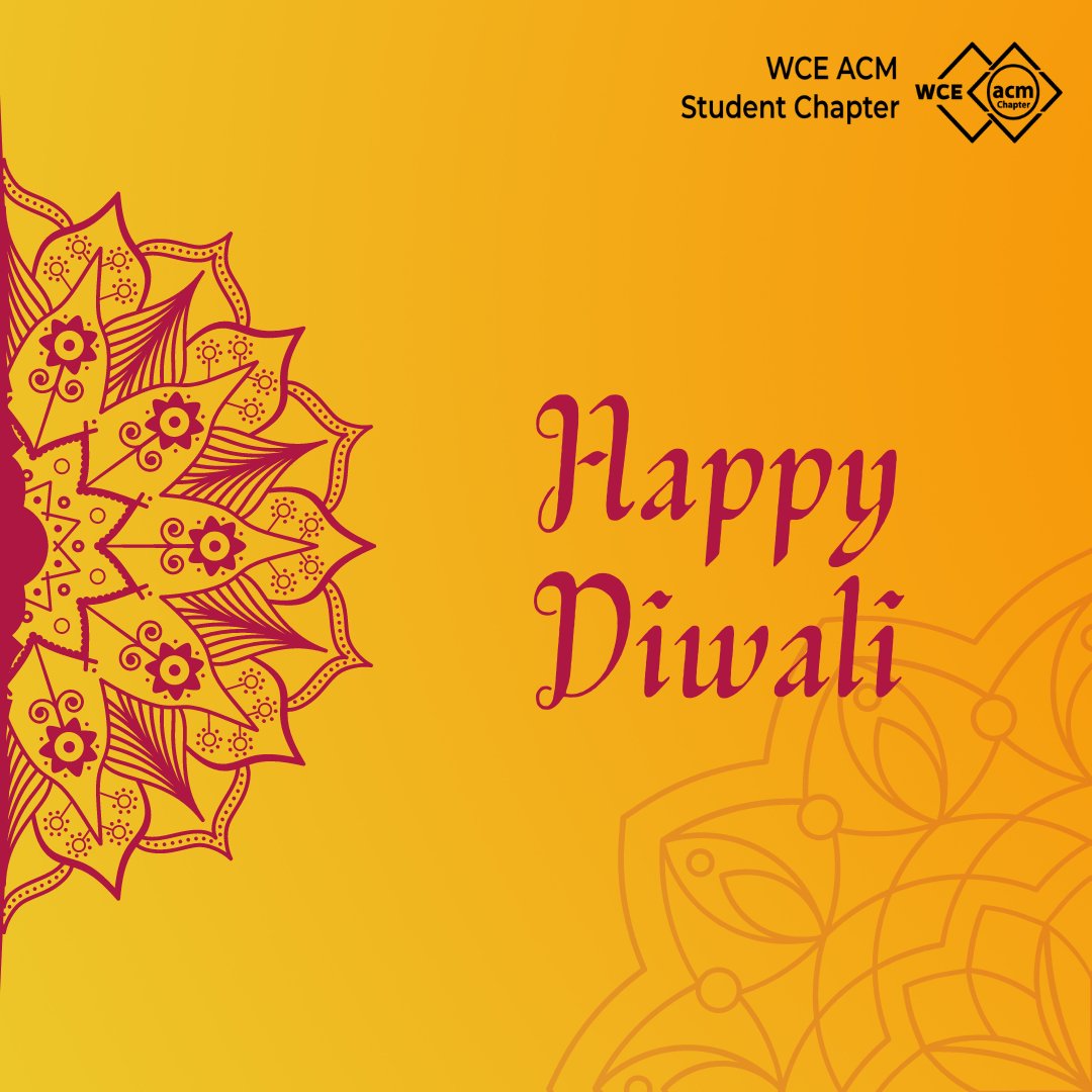 wce_acm's tweet image. WCE ACM wishes you a happy and prosperous Diwali!! 💫✨