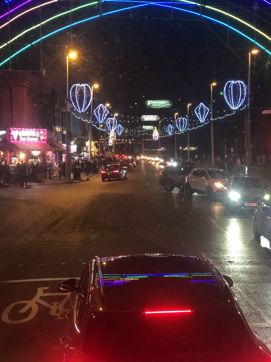 pointsend's tweet photo. Just setting off through the most amazing light show in the world! #blackpool2022 #Blackpoolrocks #send @oldhamcouncil @OldhamMayor2021 @MohonAli10 @Andrea_G_25 https://t.co/lJUGHS7C06
