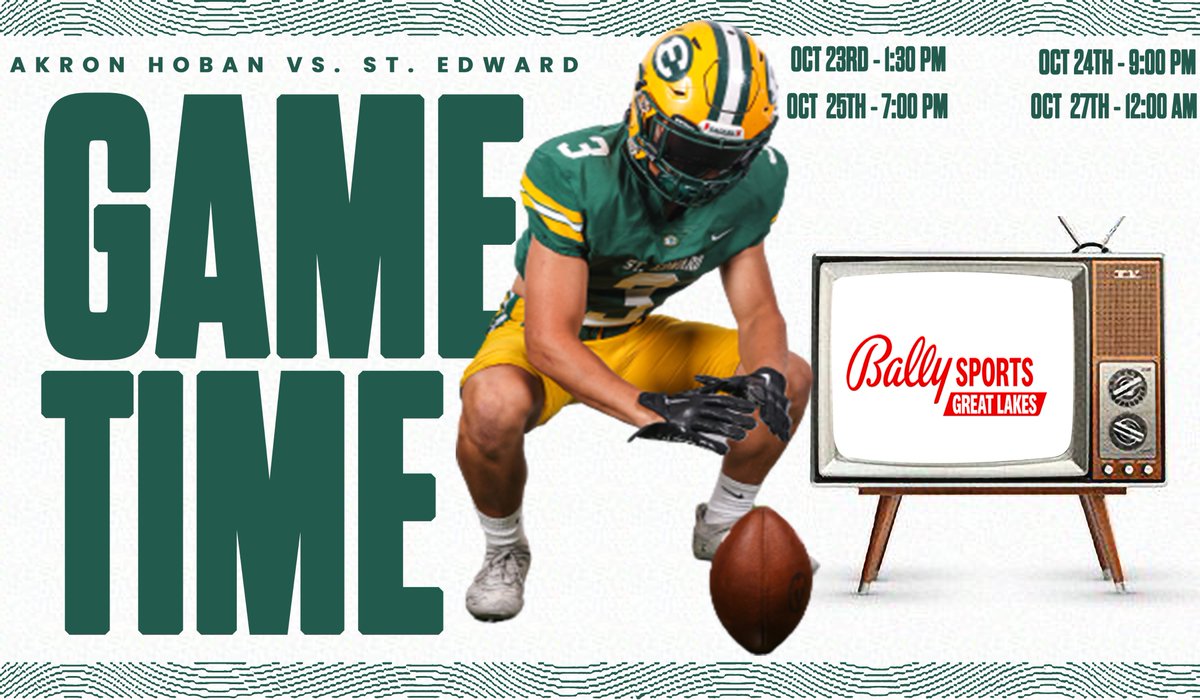 Make sure you tune into @BallySportsCLE and watch your St. Edward Eagles week 10 win over <a href="/HobanFootball/">Hoban Football</a>  #EDSUP #BUILTDIFFERENT #STRIVEFOR6