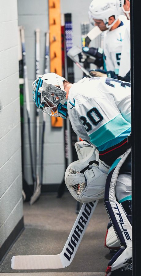 Martin Jones in the tunnel before coming out to warmups
