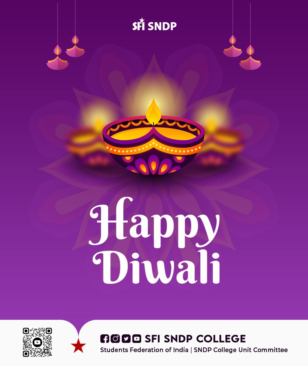 SFISNDPCollege's tweet photo. Happy Diwali 🪔

© SFI SNDP COLLEGE
.
.
@SFI_CEC | @SFIKerala_ | @SFIMalappuram | @SFIPerinthalma2
.
.
#SFICEC #SFI #SFIKerala #SFIMalappuram #SFIPerinthalmanna #SFISNDP #SFISNDPYSSCollege #SNDPYSSCollege #SFISNDPCollege #Comrade #Sakhav https://t.co/yE6pls4RrJ
