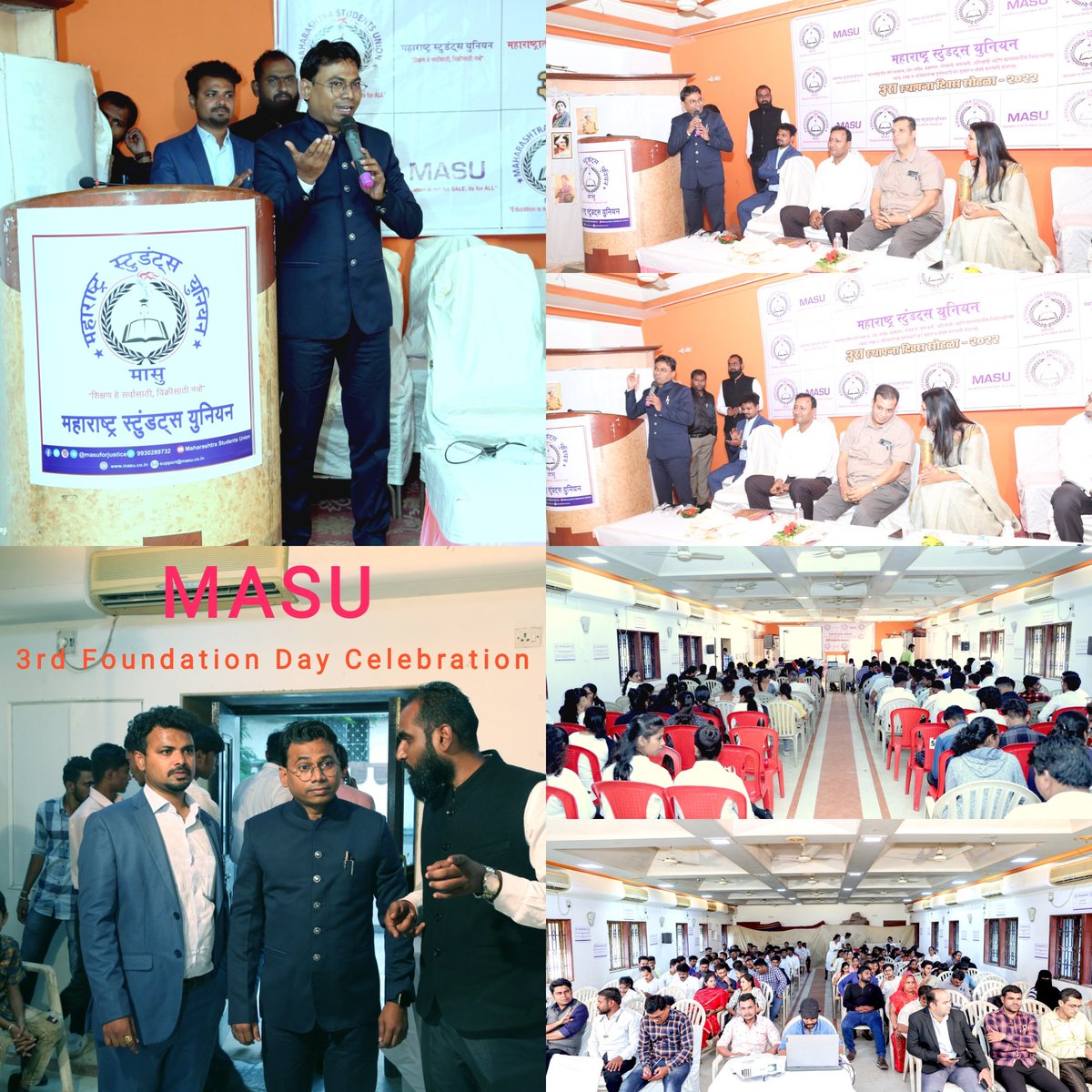 masuforjustice's tweet photo. 3rd Foundation Day Celebration
2022  #MASU

#Vote_of_Thanks
By @SiddharthSIngle
Ended with to contest
#Students_Election_In_Universities
#Senate_Election_Of_ @Uni_Mumbai
#Graduate_Constituency
#Teacher_Constituency

#Eliminate_Privatization_Save_Public_Education

Part- 9 https://t.co/o2Gv4UJTfD