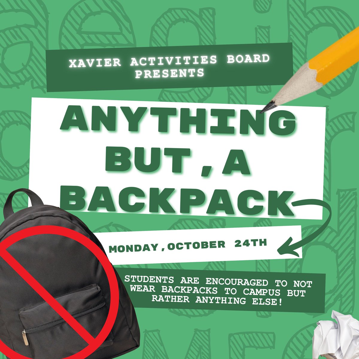 Xavier Activities Board tweet media