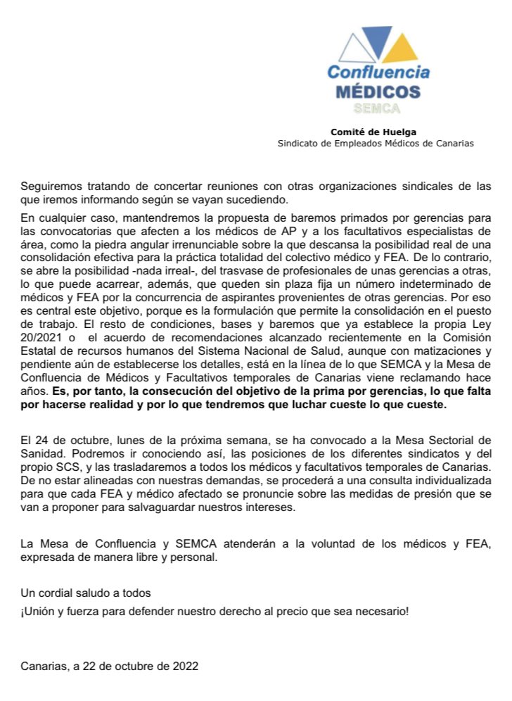 CONFLUENCIA Médicos Hospitales CANARIAS tweet media