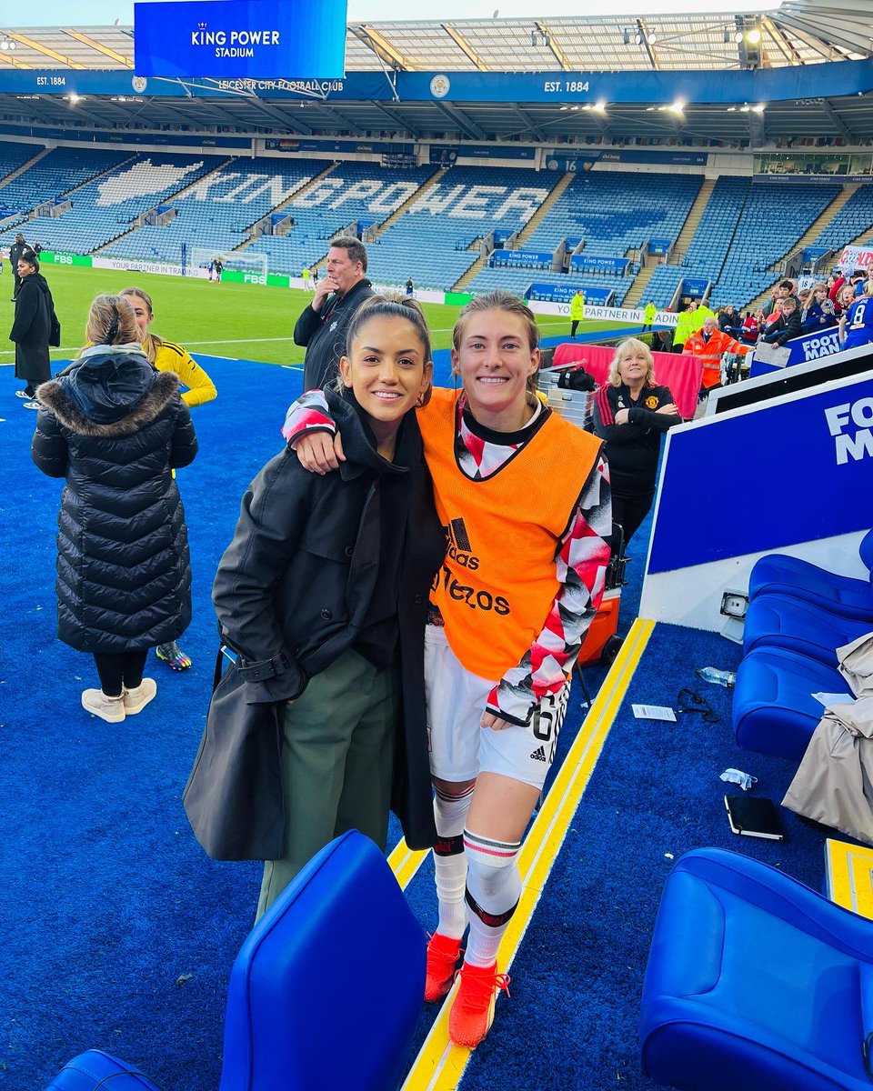 MollieKmita's tweet photo. Loved being back with MUTV today covering @ManUtdWomen vs @LCFC_Women in the @BarclaysWSL at the King Power Stadium 👏 https://t.co/9NQ03OIVLs