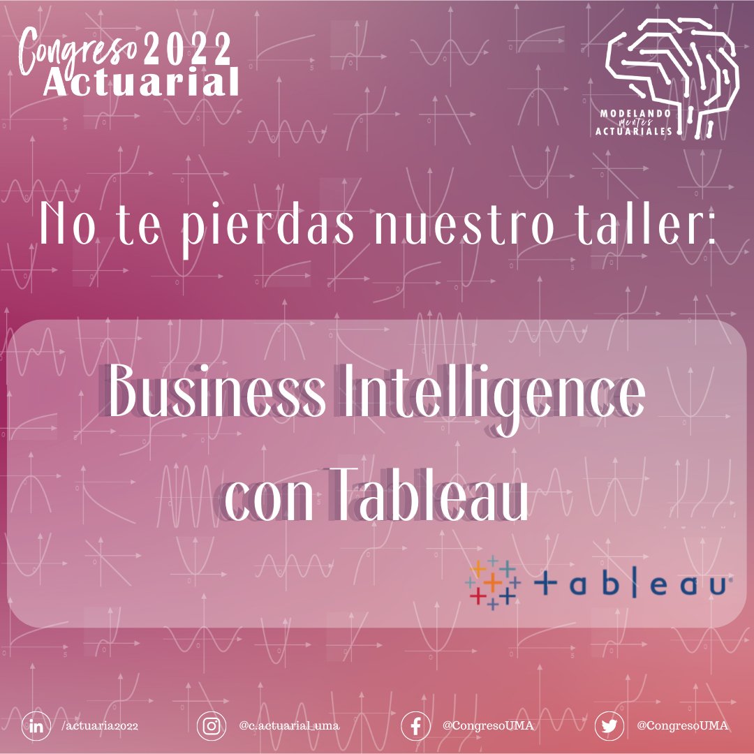 CongresoUMA's tweet photo. ¿Te gustaría saber sobre Business Intelligence? 
¡No te pierdas nuestro taller de Business Intelligence con Tableau!

Jueves 10 y Viernes 11 de Noviembre
Desde las instalaciones de la Universidad Marista o desde tu casa a través de Zoom.
¡Regístrate ya!
https://t.co/DNS2TM38x2 https://t.co/nBBRphB3ev