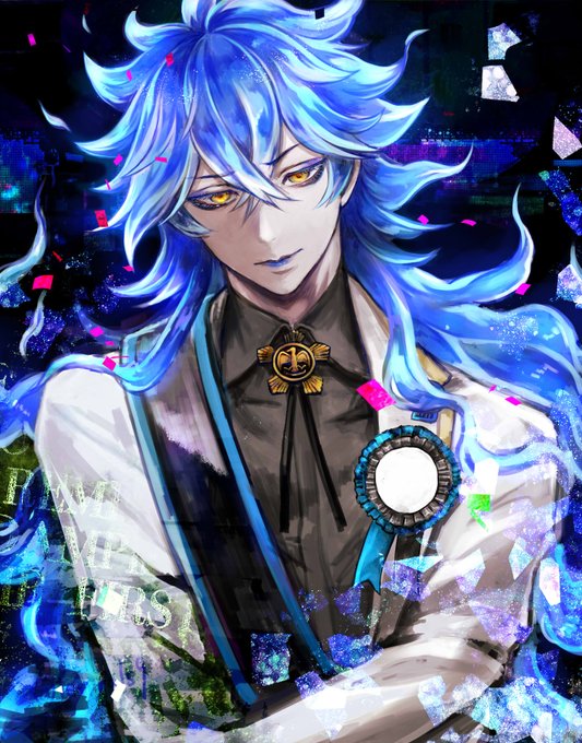 「blue eyeshadow blue fire」 illustration images(Latest)