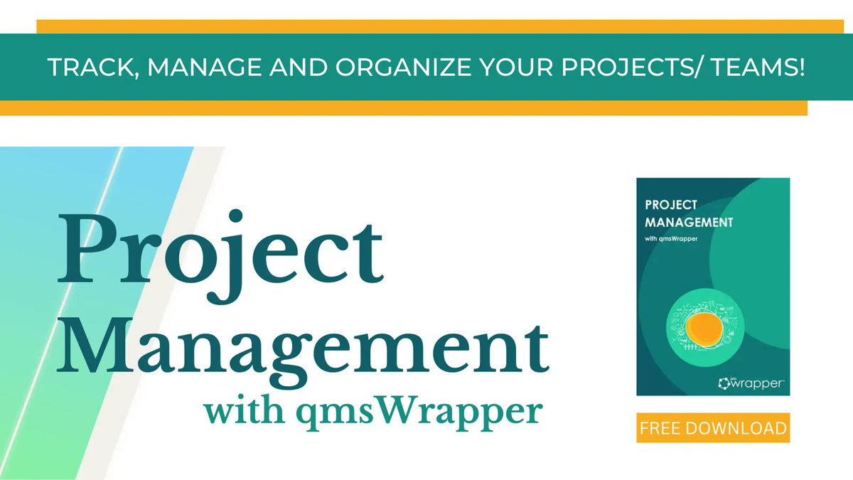 qmsWrapper's tweet photo. The success of the development of a new project depends on efficient and effective project management. Follow the link to see how qmsWrapper can enhance your productivity. https://t.co/XBUOQovt1W #qmswrapper #quality #project #company #whitepaper #projectmanagement #software https://t.co/T58nnh8W6c