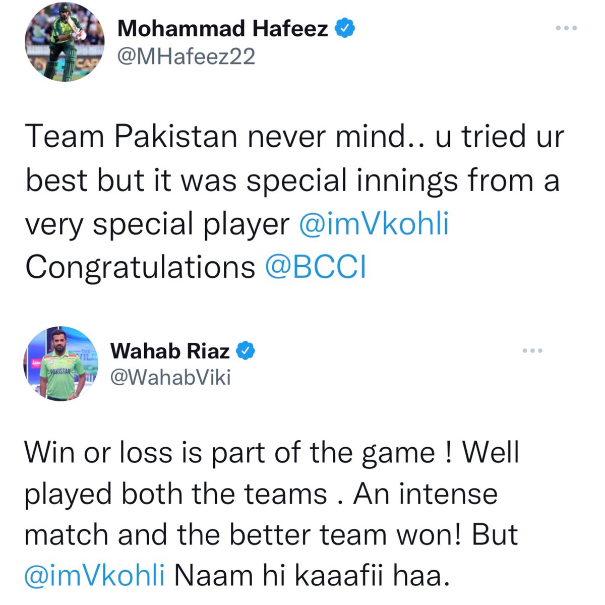 isaifpatel's tweet photo. 1: Former Pakistani cricketers
2: Former Indian cricketers

Class vs Crass.

#indiaVsPakistan #T20WorldCup2022 https://t.co/rRLPq55QcR