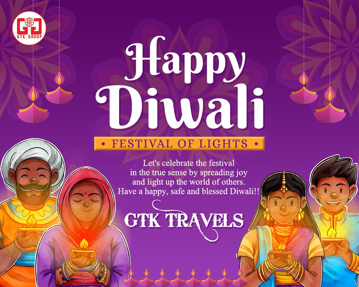 TravelsGtk's tweet photo. Let the flame of the candles and the earthen lamp cleanse your heart, mind, and soul. thereby enriching your connection with the almighty. Wish you a joyful celebration of the festival. Happy Diwali. https://t.co/NGw49XtVeB