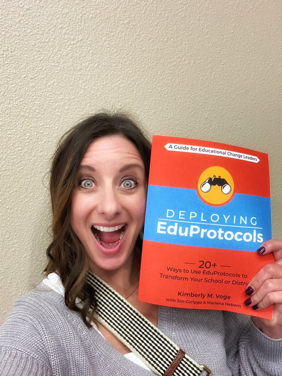 tishrich's tweet image. Awesome #EduProtocols Smackdown session by @KVoge71 &amp;amp; @mllevalsunshine today at #FallCUE!!

So excited to win a signed copy of #DeployingEduProtocols! You can find her book here! amazon.com/Deploying-EduP…