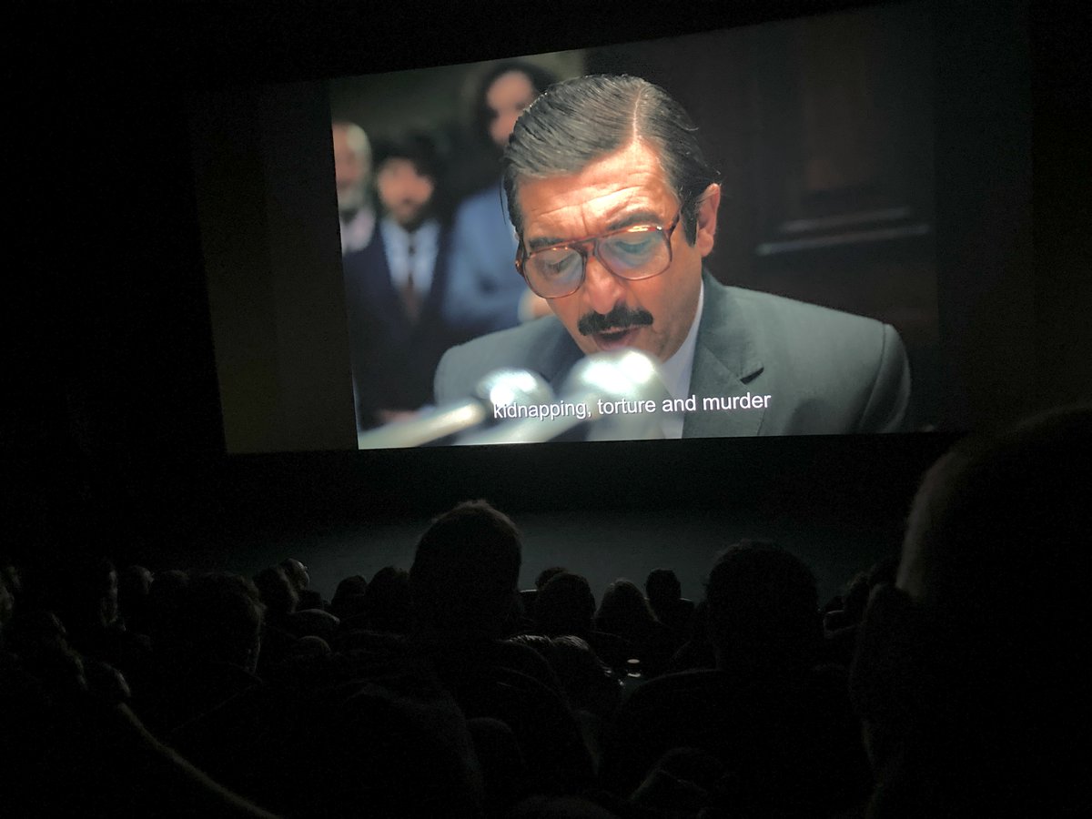 Fuimos a ver 'Argentina 1985' al Bergen International Film Festival en la sala más grande del festival, en una de las cuatro funciones. Sala repleta, tuvieron que parar a los cinco minutos porque había gente parada en los pasillos. #BIFF