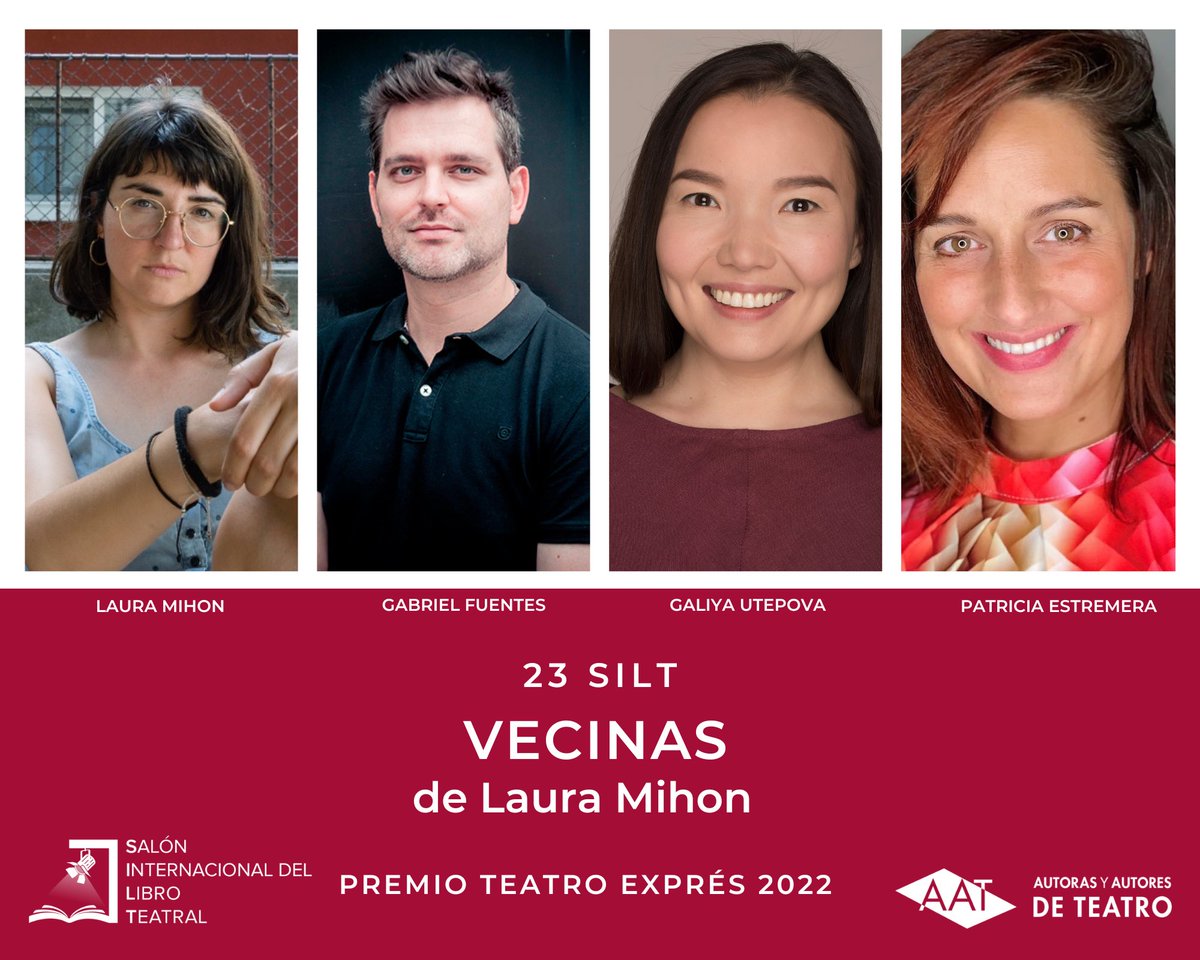 𝗩𝗘𝗖𝗜𝗡𝗔𝗦 

Texto ganador al Premio Teatro Exprés de <a href="/lauramihon/">LauraMN</a>, dirigido por <a href="/GabrielRuge/">Gabriel Fuentes</a> e interpretado por <a href="/patriextrem/">Patricia Estremera</a> y Galiya Utepova. 

#23SILT