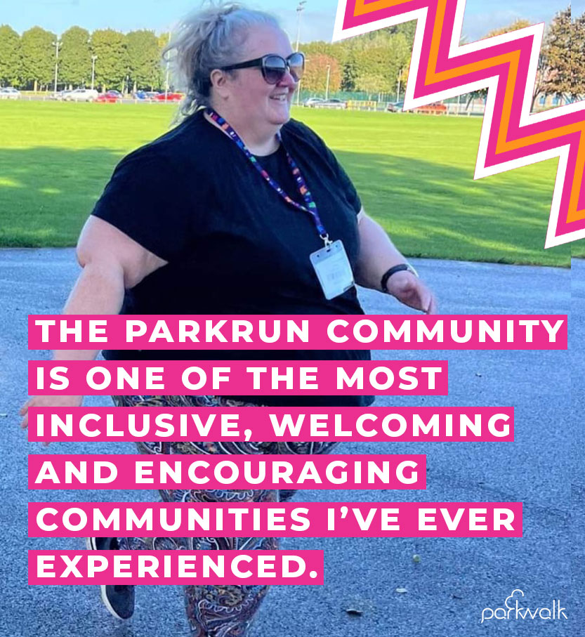 Nicola Doward plucked up the courage to join her husband and daughter at parkrun, reassured by them that she would be welcomed, not be judged. She tells us her inspiring #parkwalk story 👉 parkrun.me/nicolastory 🌳 #loveparkrun
