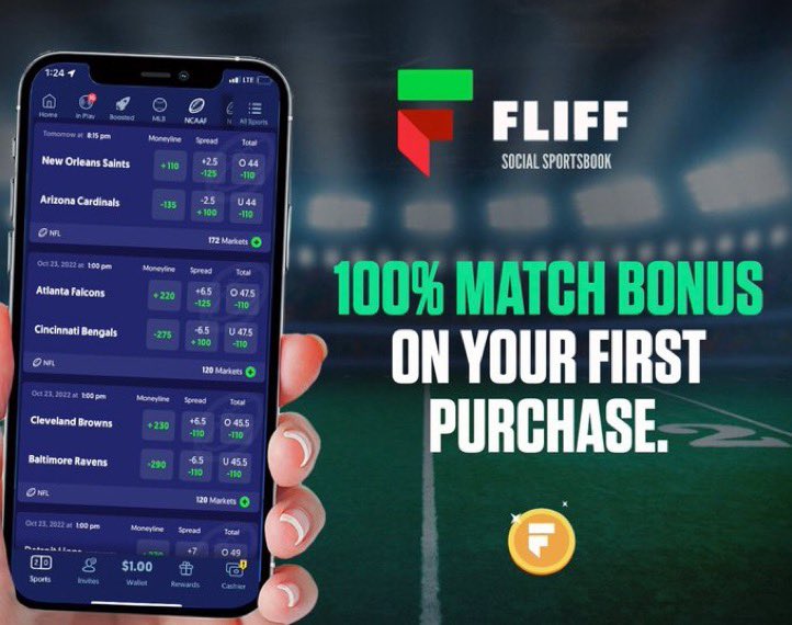 100% WELCOME BONUS,  @Fliff , LIMITED TIME ONLY! 🏈   Fliff Social Sportsbook is giving out a 100% WELCOME BONUS to whoever signs up as an NFL WEEK 7 SPECIAL! 🏆   Sign up HERE using Promo Code “NFL25” : fliff.app.link/cWqOLPyxYsb 📈  PROMO ENDS SOON! 🤝