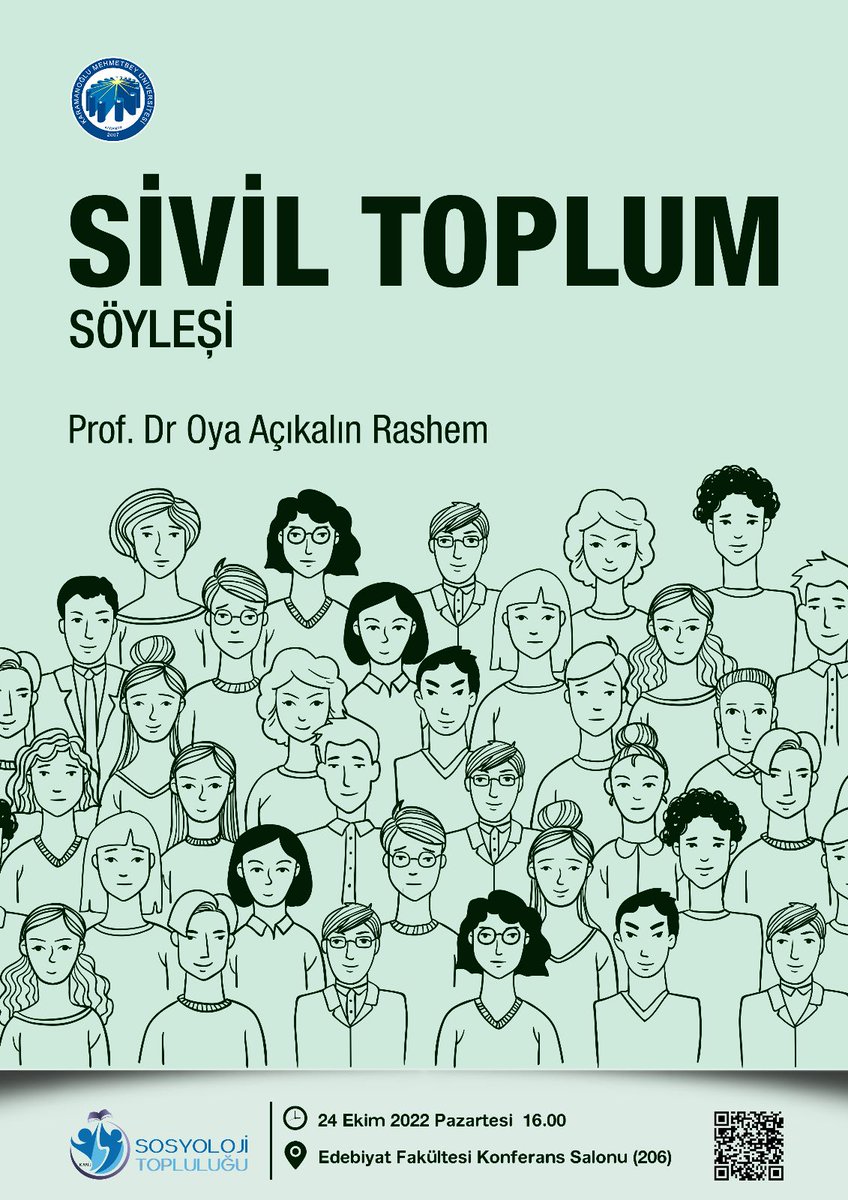 Yarın Prof.Dr. Oya Açıkalın Rashem hocamızla "sivil toplum" adlı söyleşimiz olacaktır. Değerli üyelerimizi bekliyoruz ☺️