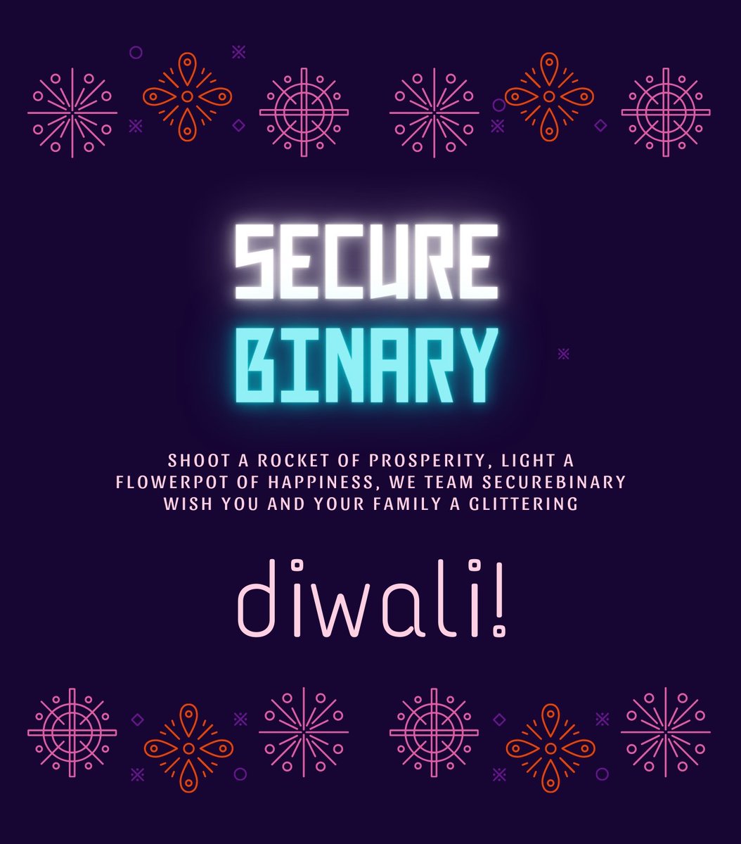 thesecurebinary's tweet image. Happy diwali to everyone 🎉✨