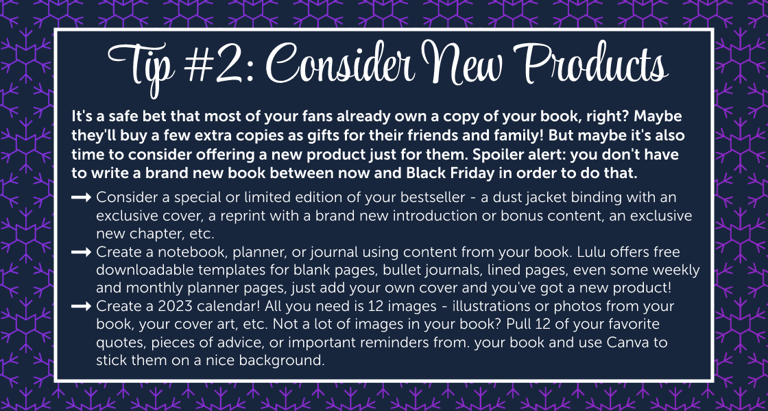 Luludotcom's tweet photo. Ready to make this holiday sales season one for the books? We've got the tips and tricks to success! 💡Tip #2: Consider New Products!

For more tips, an abundance of resources, and a complete holiday prep checklist, download our guide to holiday success: https://t.co/GHSkKR9sLr https://t.co/LhrHcO8ybT