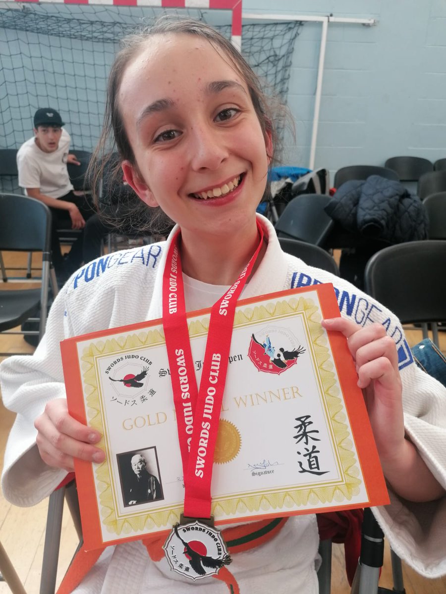 neilmryan1978's tweet photo. Congratulations to Sophia Ryan for winning gold at the Swords Open Judo Championships today for  Yamakwai. Good day at the office. #GSFBelfast @GLL_UK @IrishJudo #WomenInSportIRE @gllsf https://t.co/fsNq5Kafva