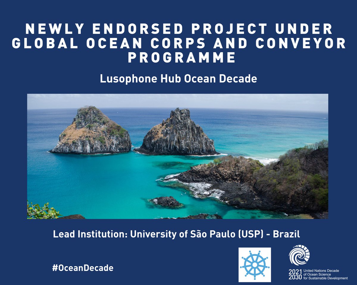 ✨The newly endorsed Decade Project 'Lusophone Hub #OceanDecade' aims to promote access to #data &disseminate knowledge within & among lusophone countries. ℹ️ bit.ly/3SucwGm Você também está convidado! Venha fazer parte do Hub Lusófono da Década do Oceano.#DecadadoOceano