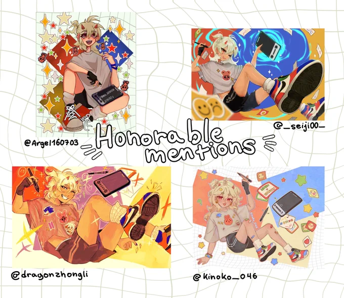 And id also like to add some honorable mentions // y también quería hacer algunas menciones honoríficas 💗 
@Argel160703 @_seiji00_ @dragonzhongli @kinoko_046 @rina4rt 