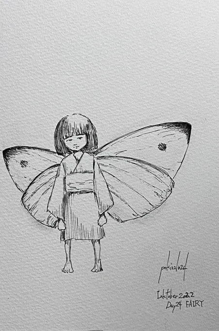 DAY24:FAIRY 
#inktober2022 #inktober
#inktober2022day24 