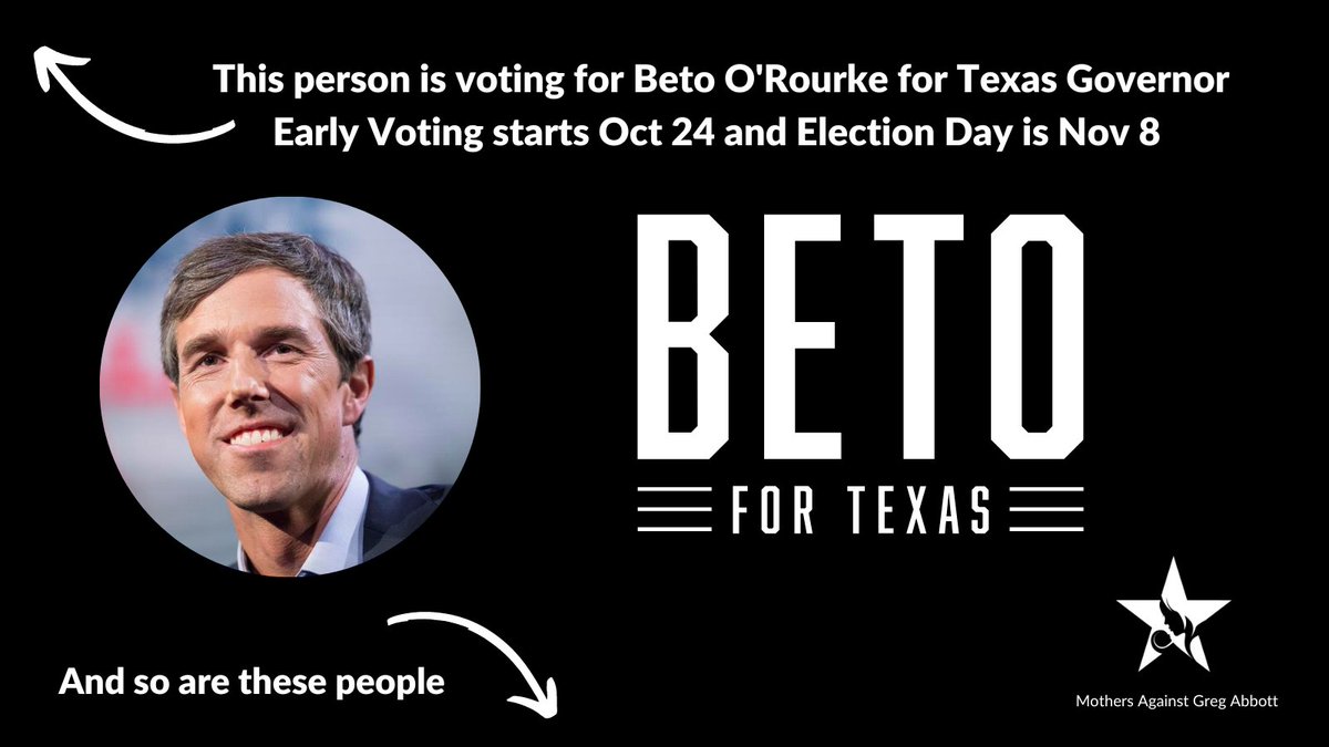 MomsAGAbbott's tweet photo. We are voting for @BetoORourke early voting starts tomorrow! We will be there at 7 am to cast our vote! https://t.co/5f21wuTBCZ