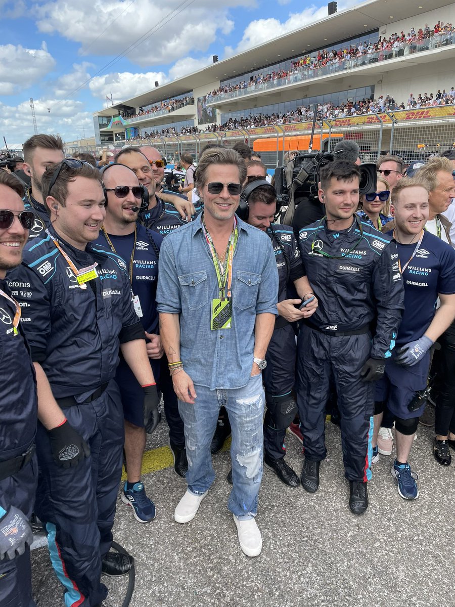 ICYMI, Brad Pitt’s been at the F1 this weekend.