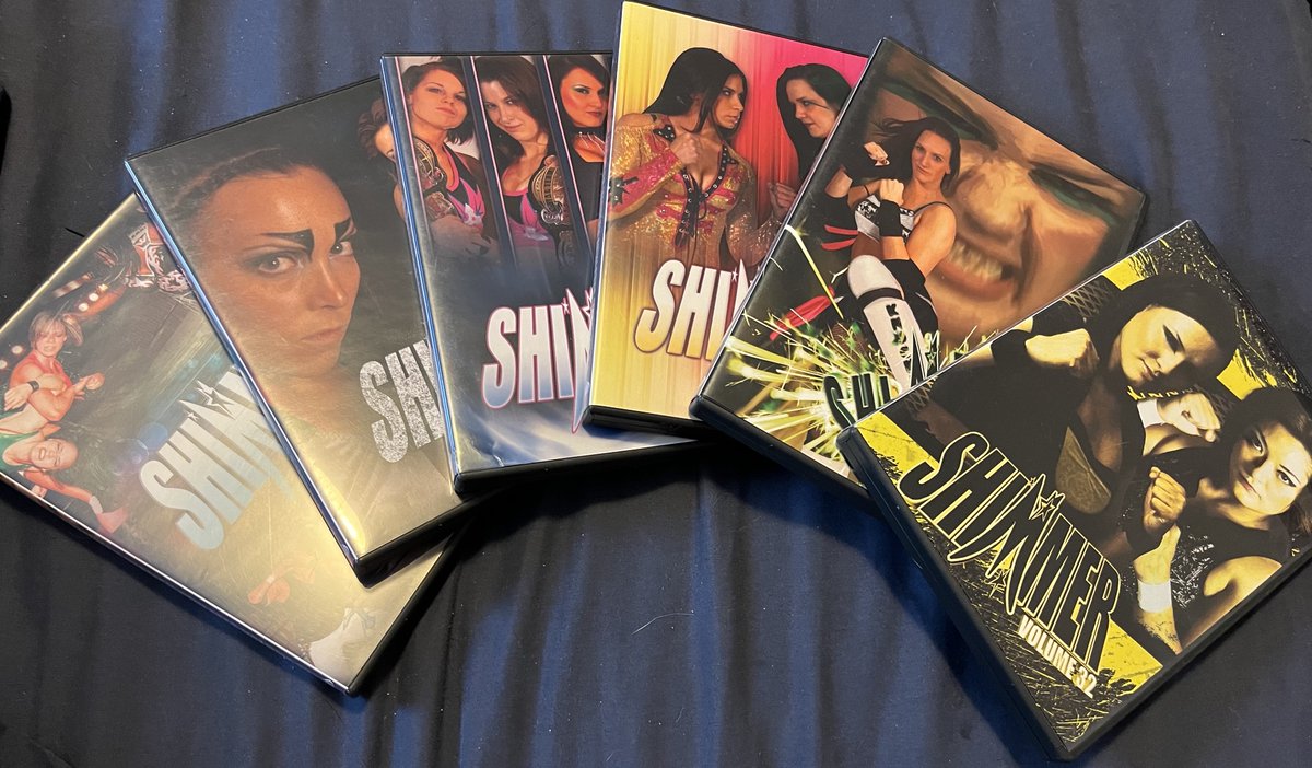 canuckstephers's tweet photo. Due to financial troubles, I am selling my @SHIMMERwomen DVD collection. It includes a large swath of Volumes 1-42, a signed Best of Sara del Rey set and more.

https://t.co/6624a9Oqvh

Please pass along to any collectors you think may be interested but remember: Bid responsibly! https://t.co/CV0Wsen40y