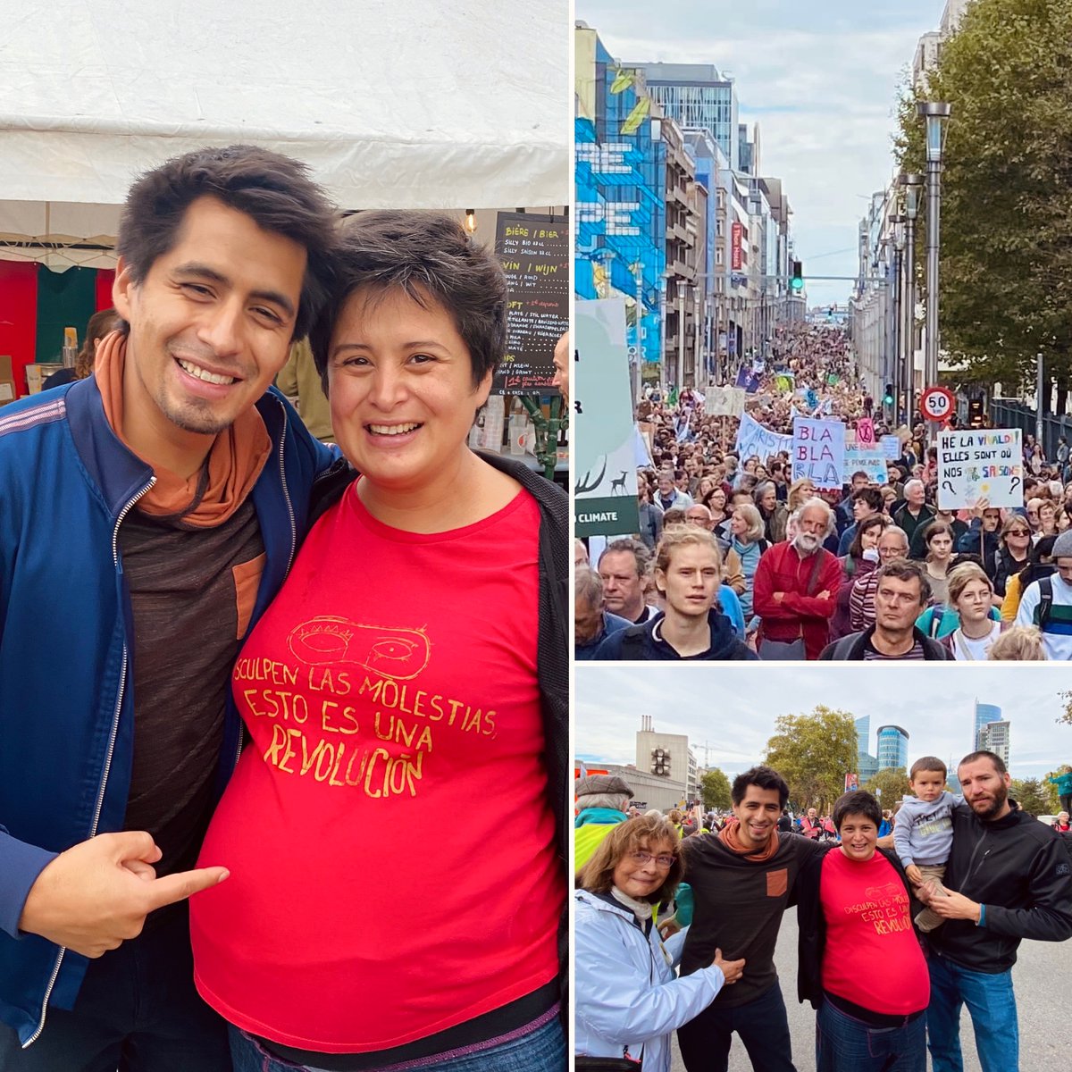 ✨ Plus de 30000 personnes à BXL pour la justice climatique… Et un invité spécial, représentant des générations futures: mon neveu qui aurait dû naître il y’a 5 jours mais qui voulait vraiment participer 🙃

 #walkforyourfuture #climatejustice #socialjustice #brussels #cop27