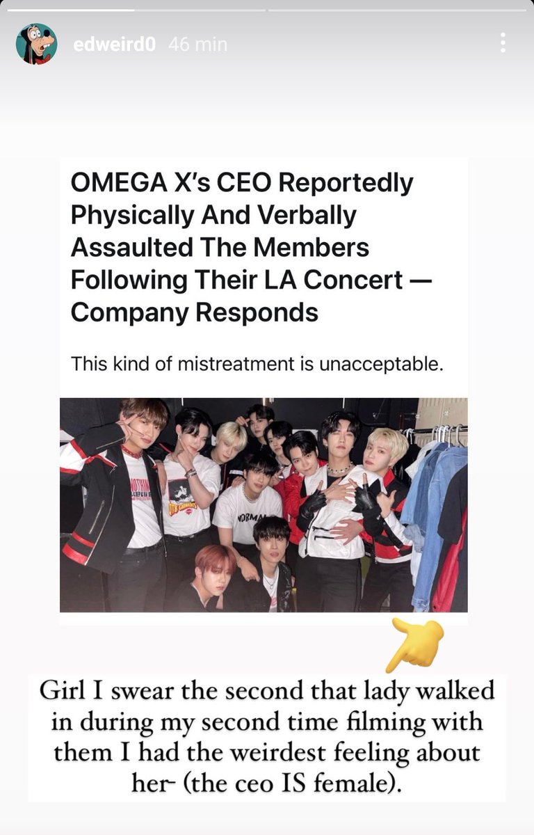 omegax_charts's tweet photo. [⚠️] #PROTECTOMEGAX
Edward Avila, (youtuber who has worked with OMEGA X in the past has confirmed that the CEO is a female. 

cr: https://t.co/exixQzjG7k https://t.co/OpaXlIYtEc