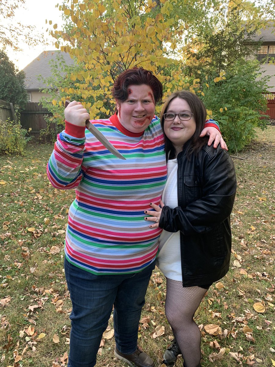 DevonGibson1011's tweet photo. Best Halloween Costume Ever. #Halloween #chucky #costume https://t.co/tRbFi0sL30