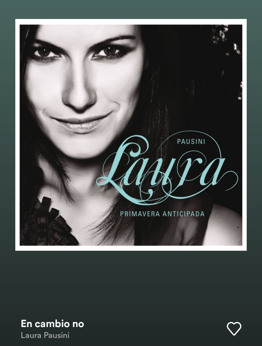 PausiniCharts's tweet photo. "En cambio no" de Laura Pausini ha superado las 100 millones de reproducciones en Spotify, siendo así la canción más escuchada de Laura Pausini solista en la plataforma, le sigue "Viveme" con 93 millones de escuchas. https://t.co/IA7CyzeSpP