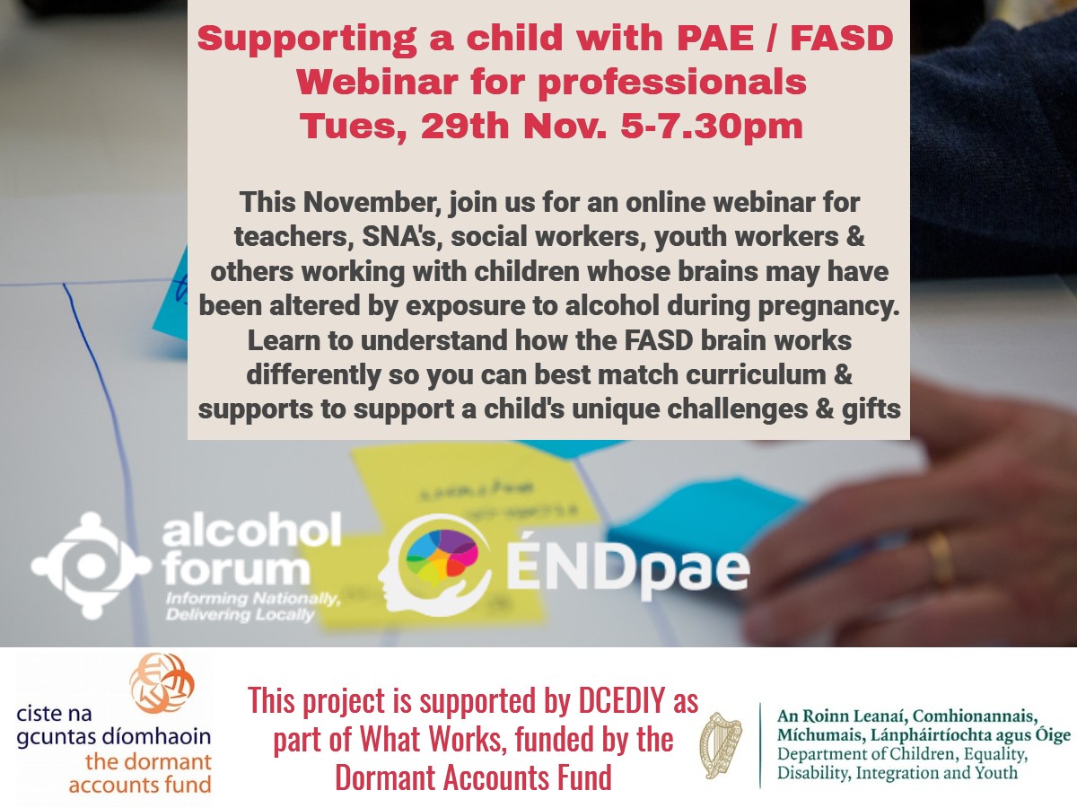 Webinar Nov 29th. FASD is the leading known cause of preventable intellectual disability & yet, so many services may be completely unaware that people with FASD are accessing their service.  Brilliant opportunity to learn about fasd from @endpae us06web.zoom.us/webinar/regist…