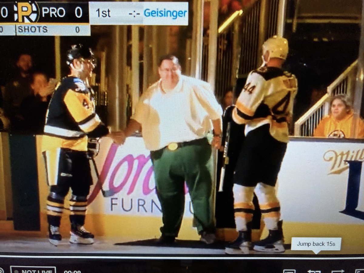 “Real-life” Peter Griffin on ceremonial puck drop