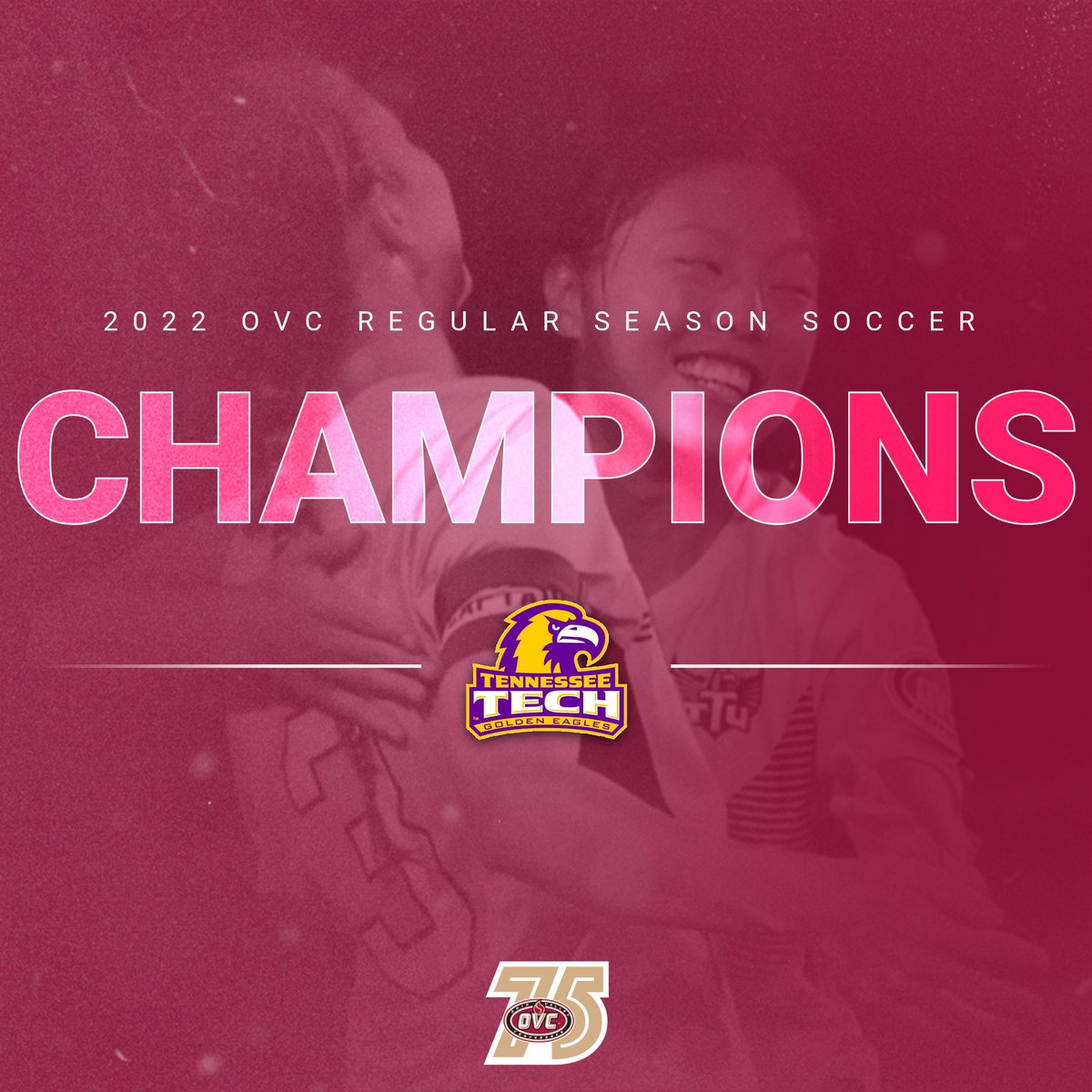 Ohio Valley Conference (@ovcsports) on Twitter photo ๐๐ก๐ ๐๐ก๐๐ฆ๐ฉ๐ข๐จ๐ง๐ฌ ...
Congrats to <a href="/TTUSoccer/">Tennessee Tech Soccer</a> for winning the '22 OVC Soccer โฝ Regular Season Championship.
The Golden Eagles finished OVC play 5-0-3 & will be the No. 1 seed for the OVC Tourney. It's the team's 2nd regular season ๐ (1998).
#OVCit | #OVC75 | #WingsUp ๐๐ก๐ ๐๐ก๐๐ฆ๐ฉ๐ข๐จ๐ง๐ฌ ...
Congrats to <a href="/TTUSoccer/">Tennessee Tech Soccer</a> for winning the '22 OVC Soccer โฝ Regular Season Championship.
The Golden Eagles finished OVC play 5-0-3 & will be the No. 1 seed for the OVC Tourney. It's the team's 2nd regular season ๐ (1998).
#OVCit | #OVC75 | #WingsUp