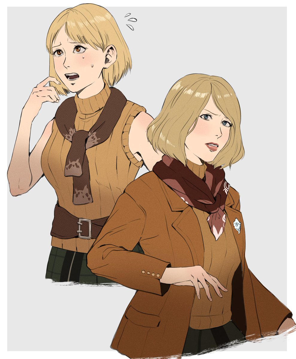 1girl blonde hair sleeveless turtleneck short hair jacket scarf  illustration images